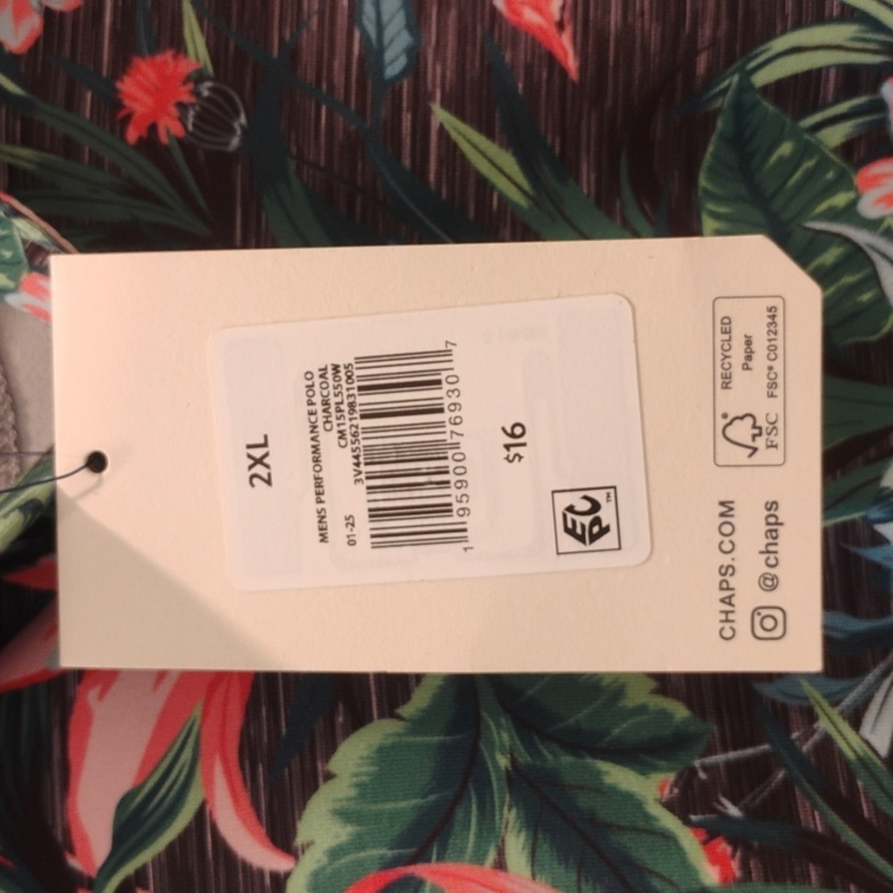 CHAPS Men's Floral Hawaiian Shirt - Picture 5 of 5